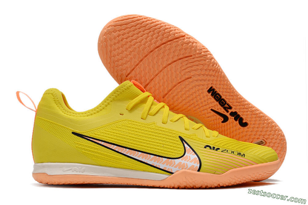 Nike Air Zoom Mercurial Vapor 15 Pro IC Low-Tops Soccer Shoes - Yellow/Pink/Black 0