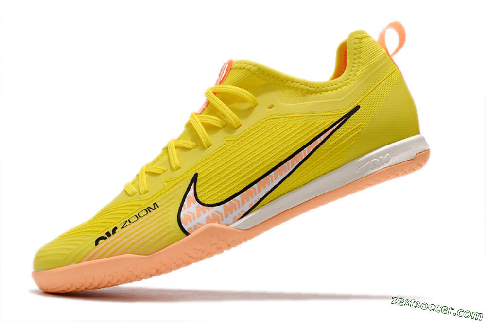 Nike Air Zoom Mercurial Vapor 15 Pro IC Low-Tops Soccer Shoes - Yellow/Pink/Black 5