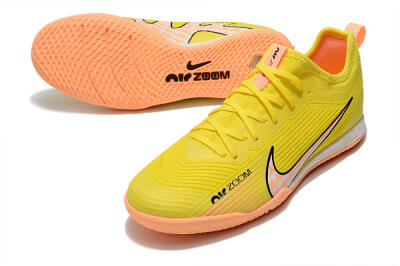 Nike Air Zoom Mercurial Vapor 15 Pro IC Low-Tops Soccer Shoes - Yellow/Pink/Black