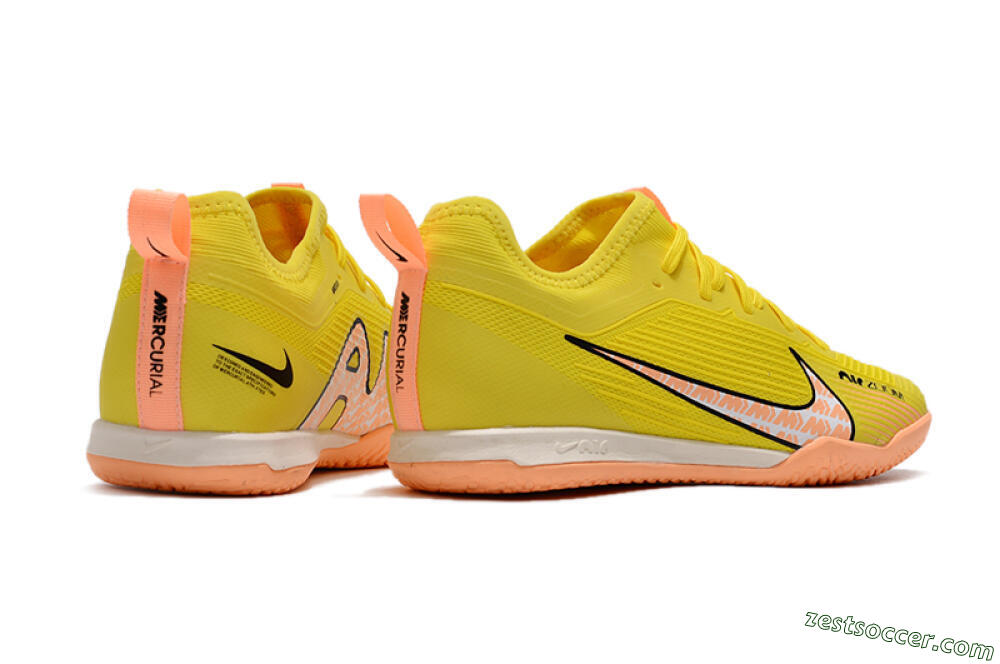 Nike Air Zoom Mercurial Vapor 15 Pro IC Low-Tops Soccer Shoes - Yellow/Pink/Black 6