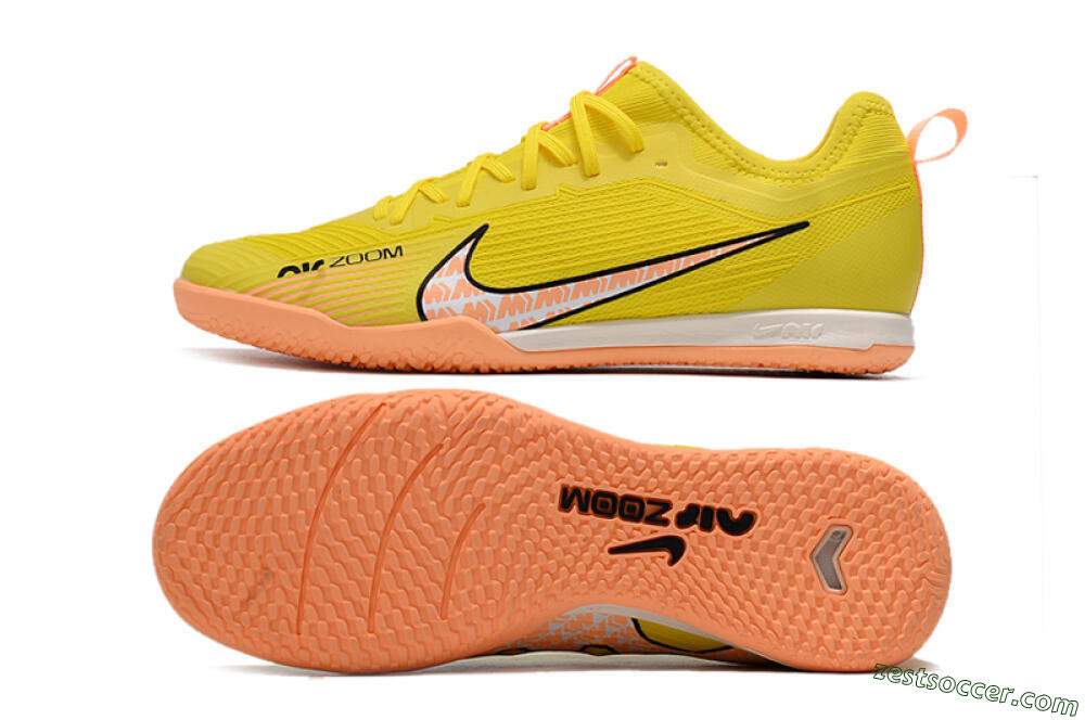Nike Air Zoom Mercurial Vapor 15 Pro IC Low-Tops Soccer Shoes - Yellow/Pink/Black 1