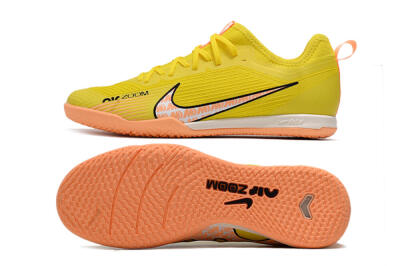 Nike Air Zoom Mercurial Vapor 15 Pro IC Low-Tops Soccer Shoes - Yellow/Pink/Black
