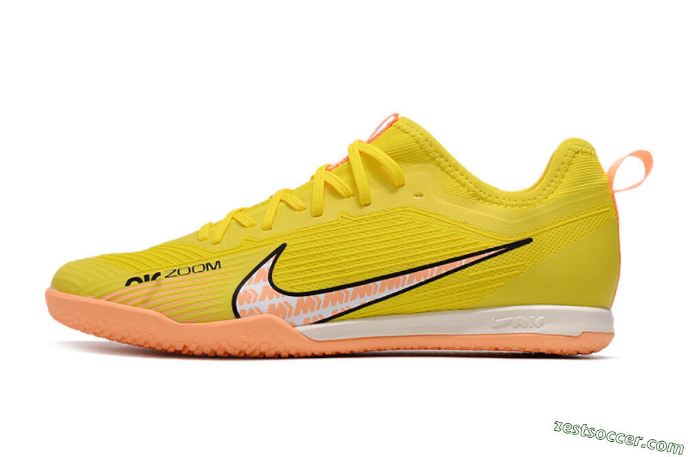 Nike Air Zoom Mercurial Vapor 15 Pro IC Low-Tops Soccer Shoes - Yellow/Pink/Black 2