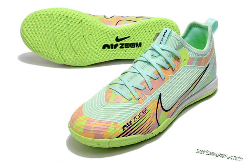 Nike Air Zoom Mercurial Vapor 15 Pro IC Low-Tops Soccer Shoes - Yellow/Brown/Black 3