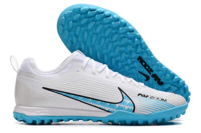 Nike Air Zoom Mercurial Vapor 15 Pro TF Low-Tops Soccer Shoes - White/Blue/Black