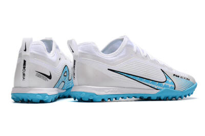 Nike Air Zoom Mercurial Vapor 15 Pro TF Low-Tops Soccer Shoes - White/Blue/Black