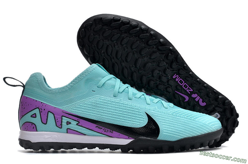 Nike Air Zoom Mercurial Vapor 15 Pro TF Low-Tops Soccer Shoes - Blue/Black/Purple 0