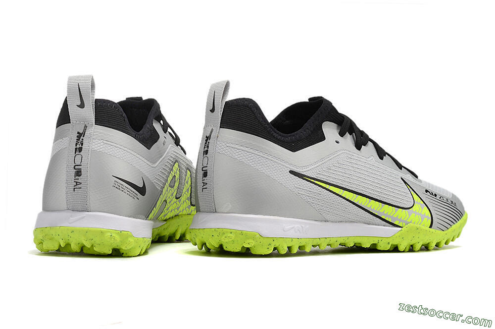 Nike Air Zoom Mercurial Vapor 15 Pro TF Low-Tops Soccer Shoes - Silver/Yellow/Black 6