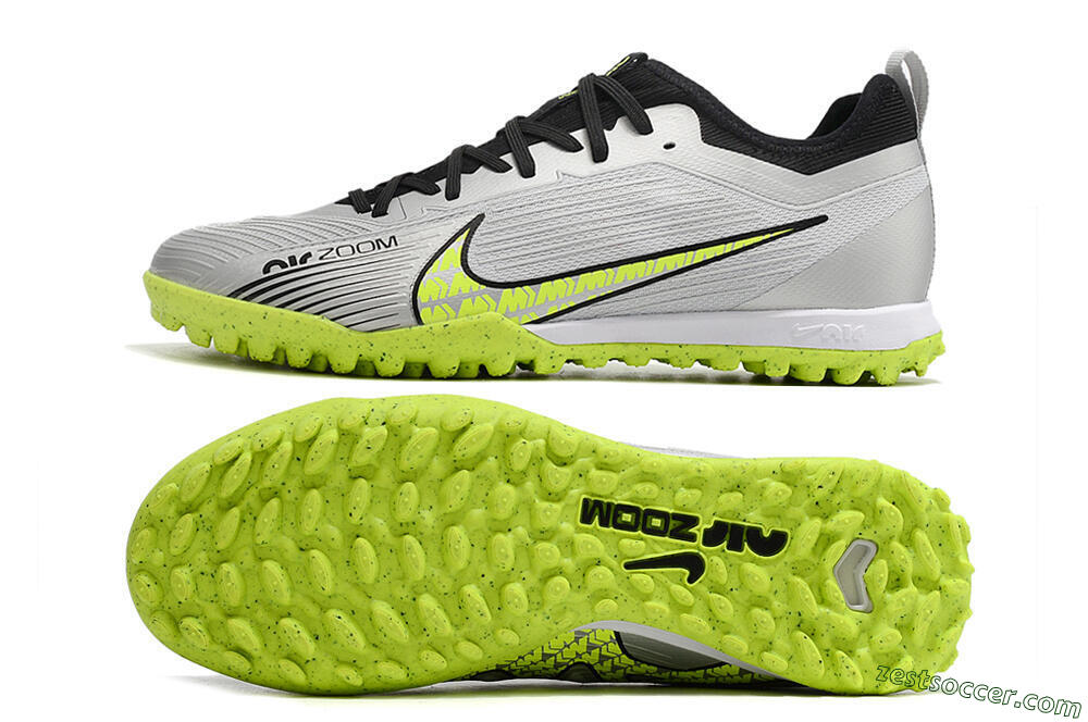 Nike Air Zoom Mercurial Vapor 15 Pro TF Low-Tops Soccer Shoes - Silver/Yellow/Black 1