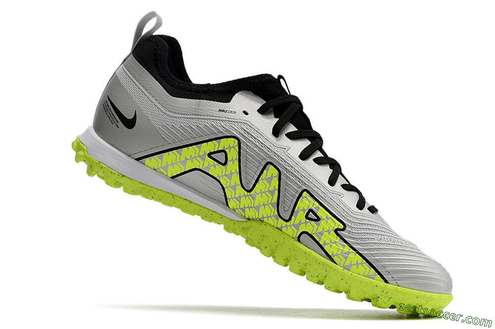 Nike Air Zoom Mercurial Vapor 15 Pro TF Low-Tops Soccer Shoes - Silver/Yellow/Black 4