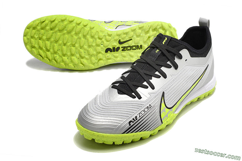 Nike Air Zoom Mercurial Vapor 15 Pro TF Low-Tops Soccer Shoes - Silver/Yellow/Black 3