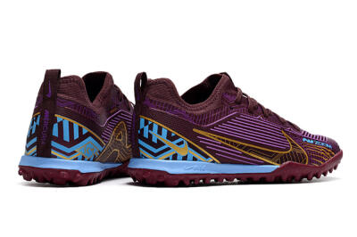 Nike Air Zoom Mercurial Vapor 15 Pro TF Low-Tops Soccer Shoes - Red/Purple/Gold/Blue