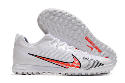 Nike Air Zoom Mercurial Vapor 15 Pro TF Low-Tops Soccer Shoes - White/Black/Red
