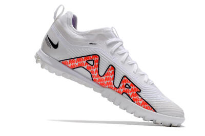 Nike Air Zoom Mercurial Vapor 15 Pro TF Low-Tops Soccer Shoes - White/Black/Red