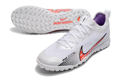 Nike Air Zoom Mercurial Vapor 15 Pro TF Low-Tops Soccer Shoes - White/Black/Red