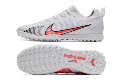 Nike Air Zoom Mercurial Vapor 15 Pro TF Low-Tops Soccer Shoes - White/Black/Red