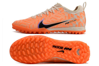 Nike Air Zoom Mercurial Vapor 15 Pro TF Low-Tops Soccer Shoes - Orange/Purple/Black