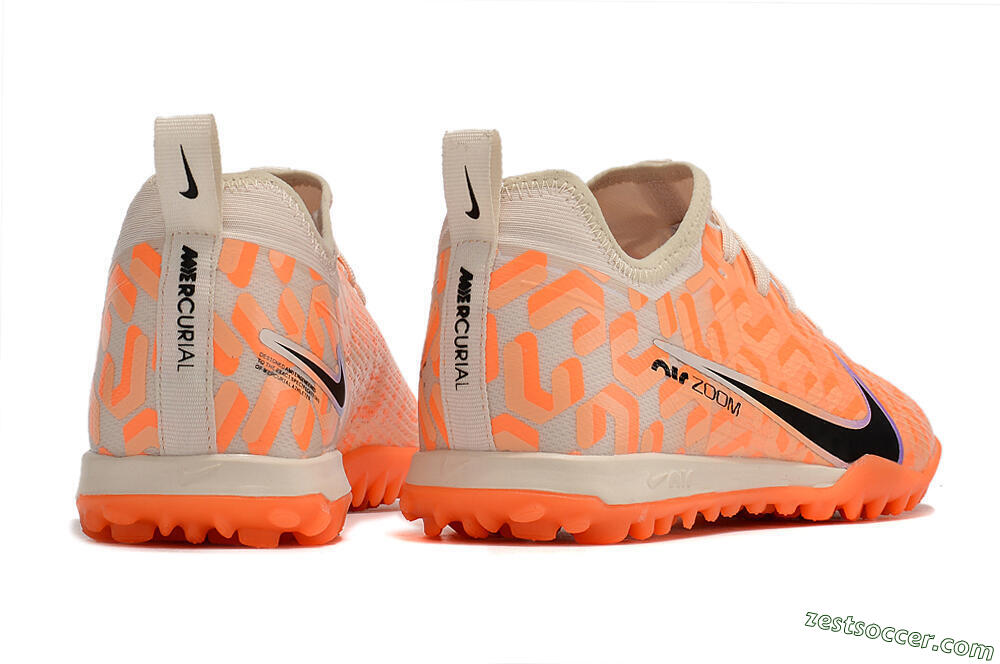 Nike Air Zoom Mercurial Vapor 15 Pro TF Low-Tops Soccer Shoes - Orange/Purple/Black 6