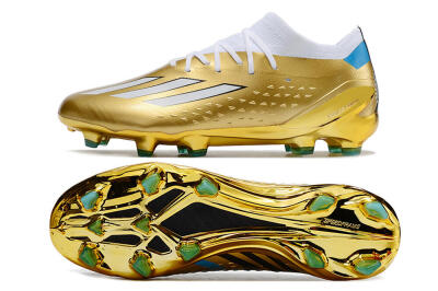 Adidas X Speedportal .1 FG Low-Tops Soccer Cleats - Gold/White/Blue