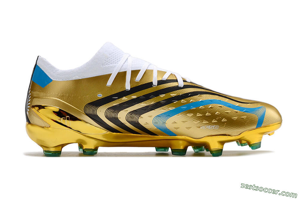 Adidas X Speedportal .1 FG Low-Tops Soccer Cleats - Gold/White/Blue 6