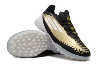 Adidas F50 Elite TF Low-Tops Soccer Shoes - Gold/White/Black