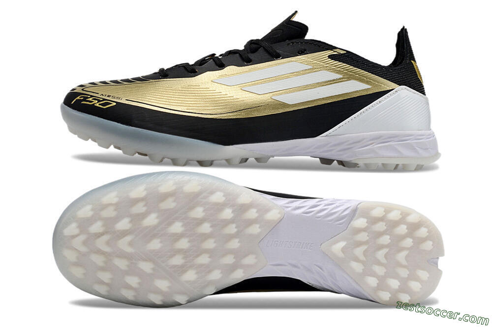 Adidas F50 Elite TF Low-Tops Soccer Shoes - Gold/White/Black 1