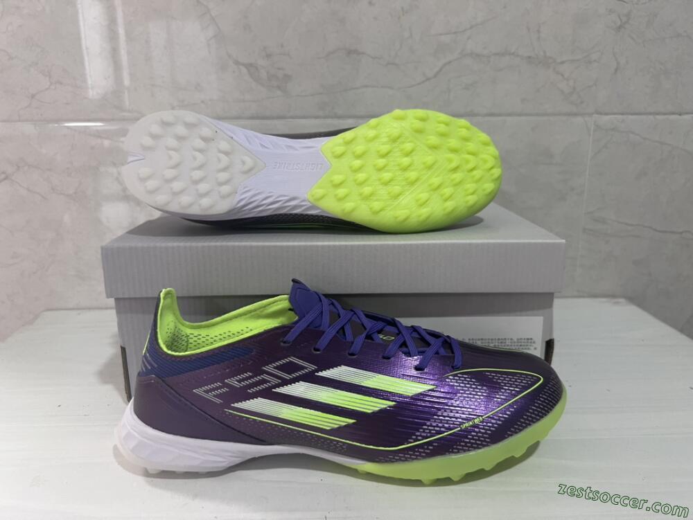 Adidas F50 Elite TF Low-Tops Soccer Shoes - Purple/Yellow/White
