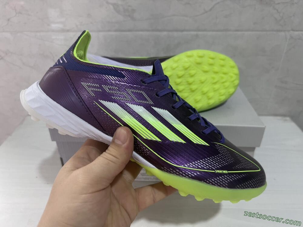 Adidas F50 Elite TF Low-Tops Soccer Shoes - Purple/Yellow/White