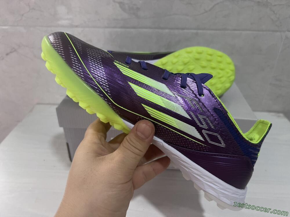 Adidas F50 Elite TF Low-Tops Soccer Shoes - Purple/Yellow/White