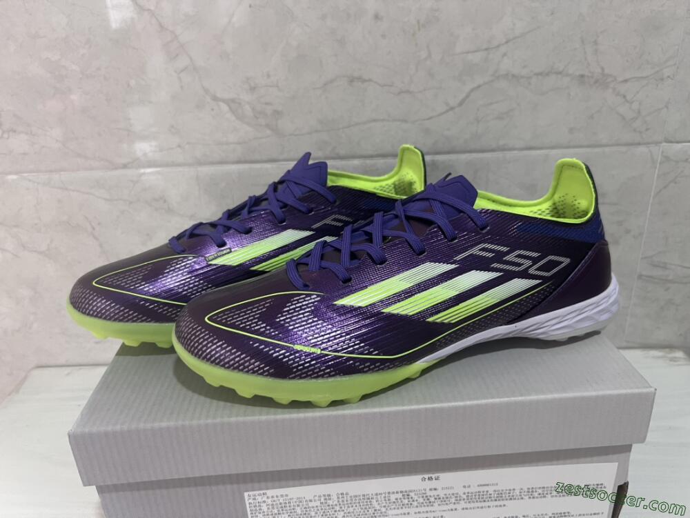 Adidas F50 Elite TF Low-Tops Soccer Shoes - Purple/Yellow/White