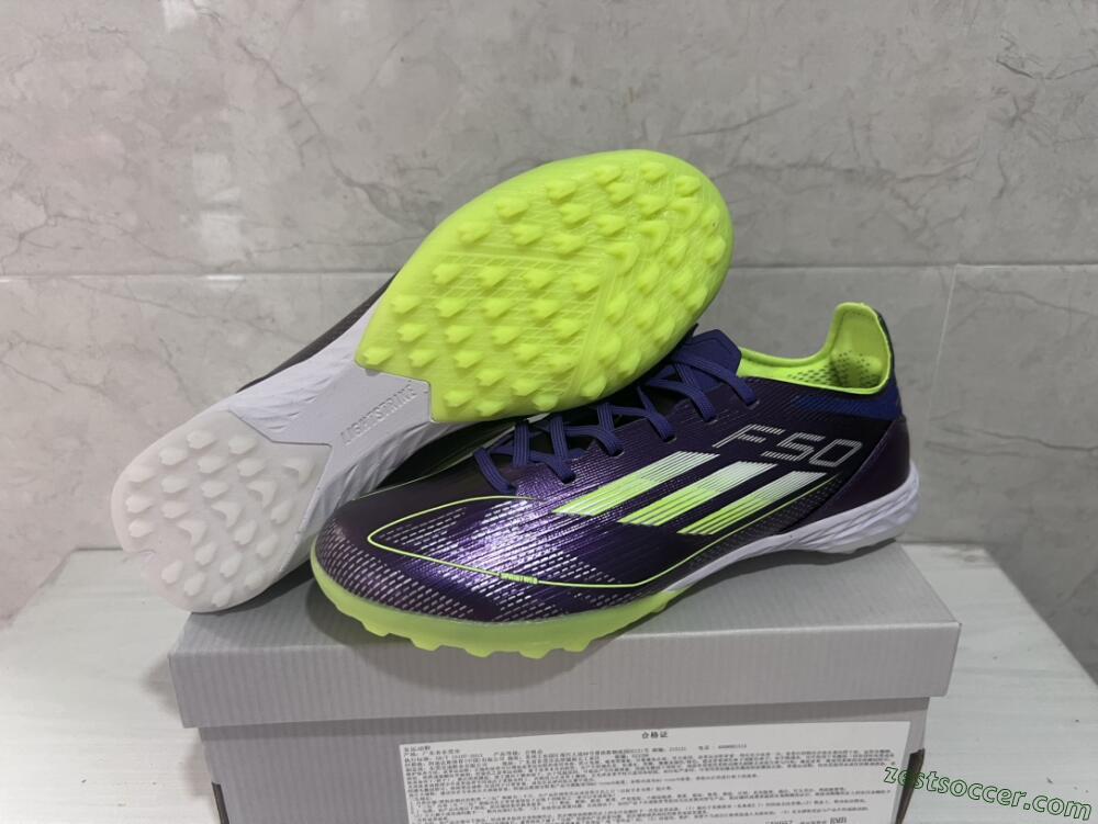 Adidas F50 Elite TF Low-Tops Soccer Shoes - Purple/Yellow/White
