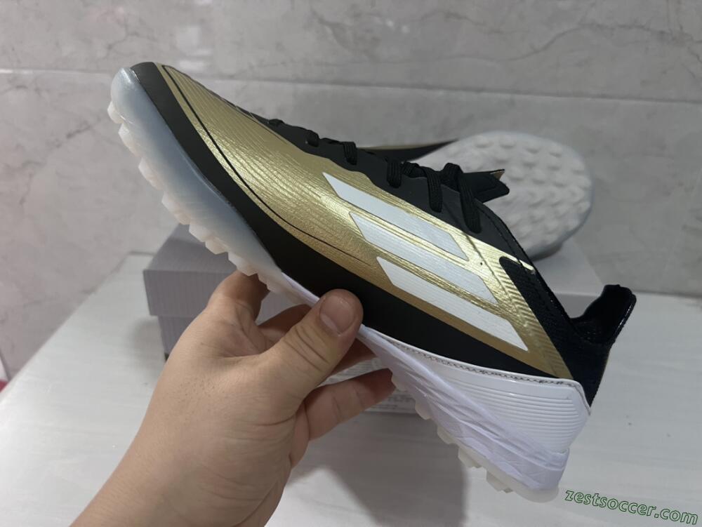Adidas F50 Elite TF Low-Tops Soccer Shoes - Gold/White/Black
