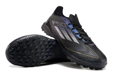 Adidas F50 Elite TF Low-Tops Soccer Shoes - Black/Silver/Purple