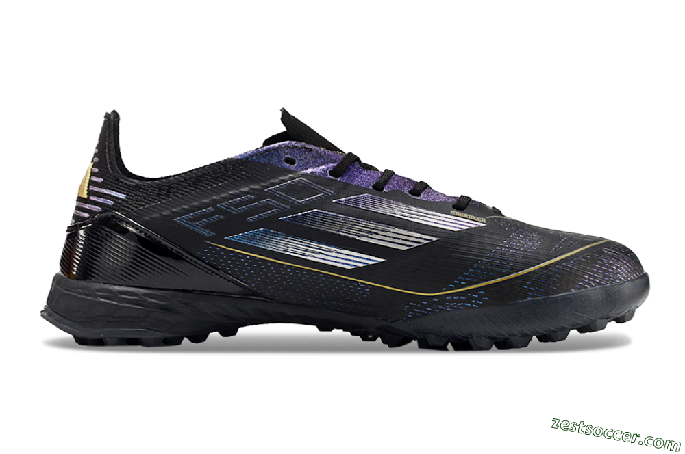 Adidas F50 Elite TF Low-Tops Soccer Shoes - Black/Silver/Purple 4