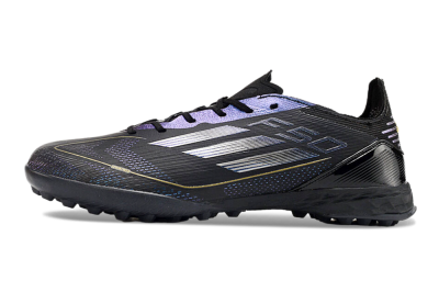 Adidas F50 Elite TF Low-Tops Soccer Shoes - Black/Silver/Purple