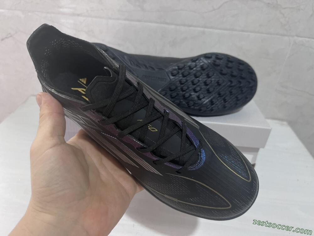 Adidas F50 Elite TF Low-Tops Soccer Shoes - Black/Silver/Purple