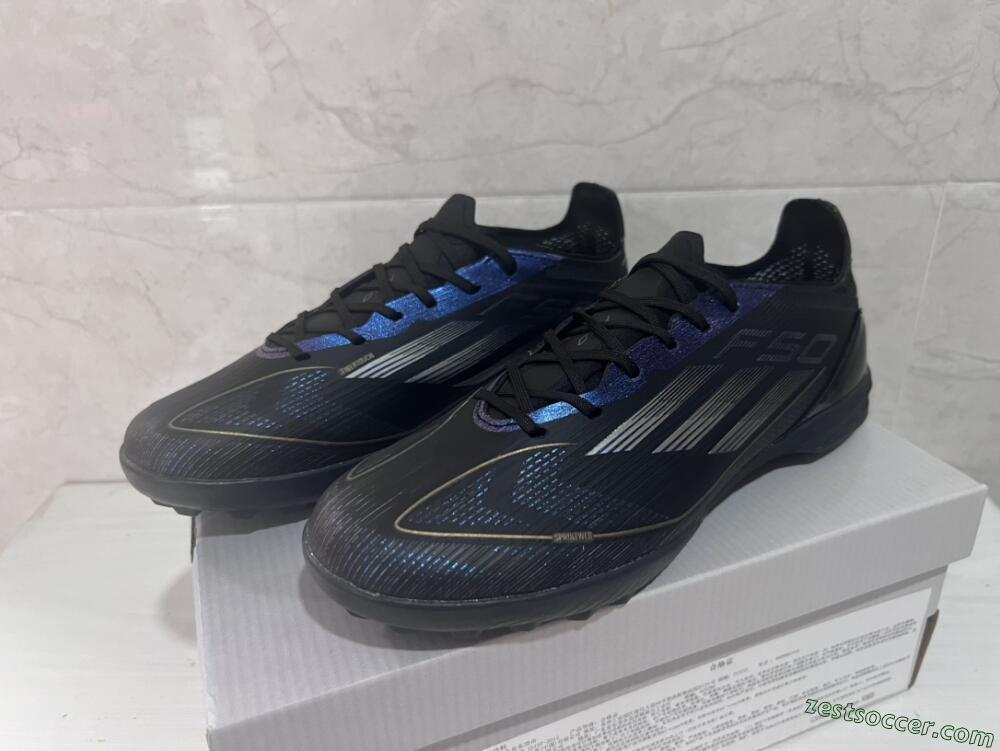 Adidas F50 Elite TF Low-Tops Soccer Shoes - Black/Silver/Purple