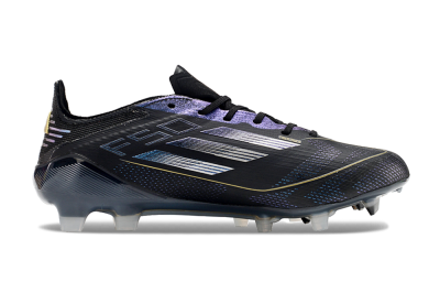 Adidas F50 Elite FG Low-Tops Soccer Cleats - Black/Silver/Purple