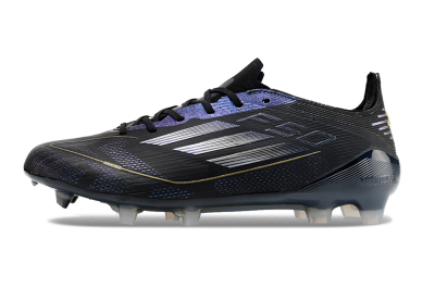 Adidas F50 Elite FG Low-Tops Soccer Cleats - Black/Silver/Purple