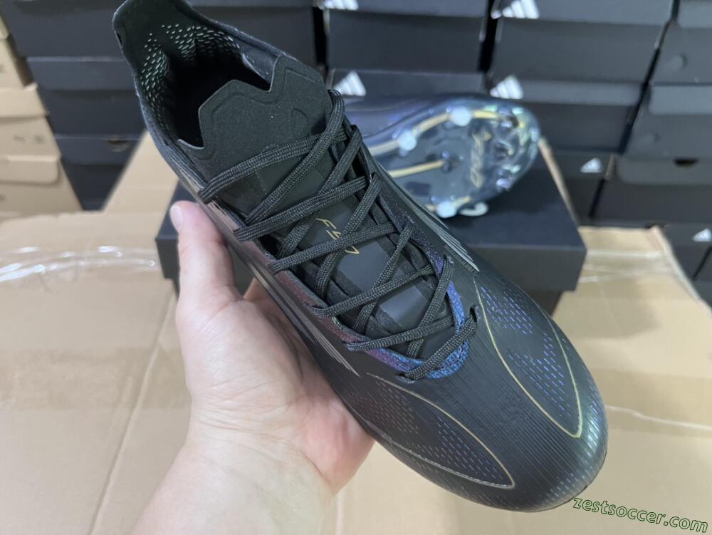Adidas F50 Elite FG Low-Tops Soccer Cleats - Black/Silver/Purple