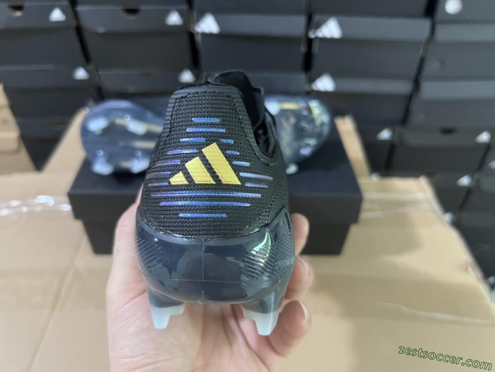 Adidas F50 Elite FG Low-Tops Soccer Cleats - Black/Silver/Purple