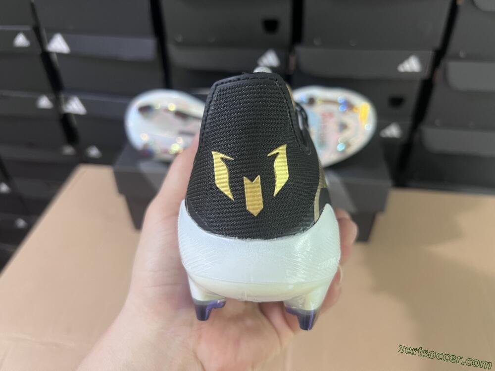Adidas F50 Adizero Messi FG Low-Tops Soccer Cleats - Gold/White/Black