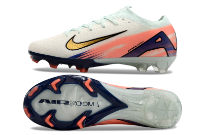 Nike Air Zoom Mercurial Vapor 16 Elite FG Low-Tops Soccer Cleats - Pink/Gold/Blue