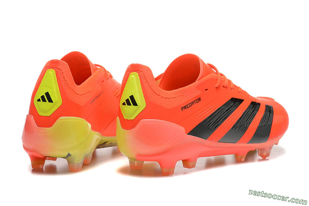 Adidas Predator Elite 24 FG Low-Tops Soccer Cleats - Red/Black/Yellow 6