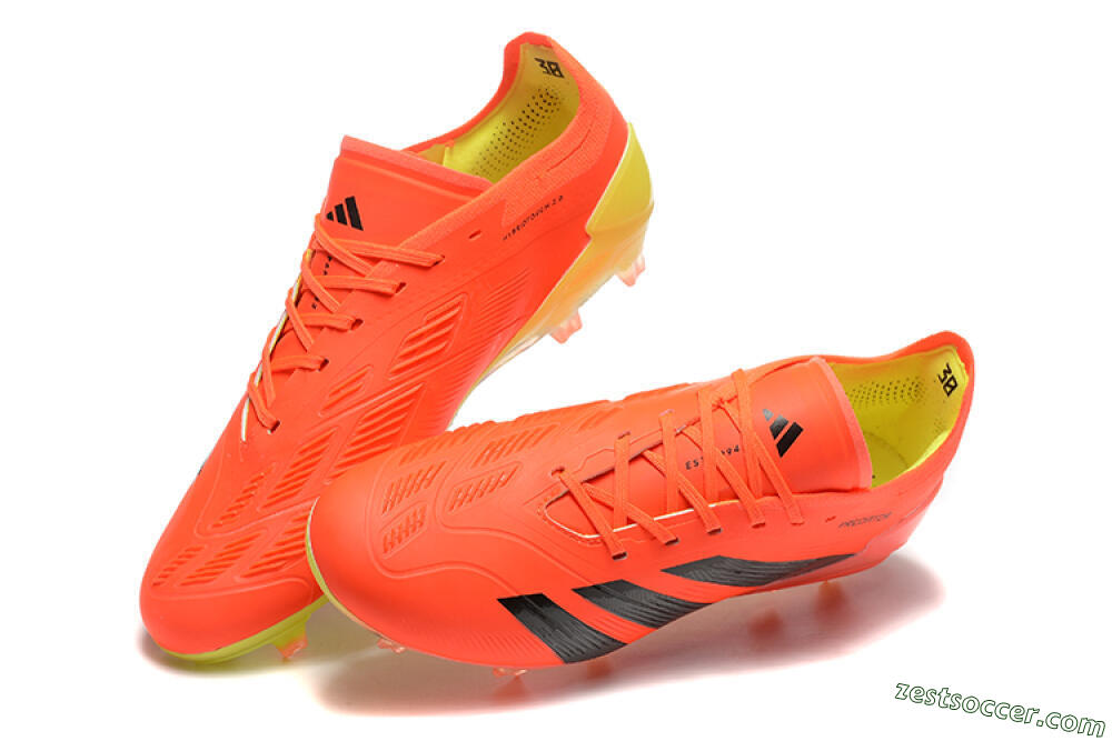 Adidas Predator Elite 24 FG Low-Tops Soccer Cleats - Red/Black/Yellow 3