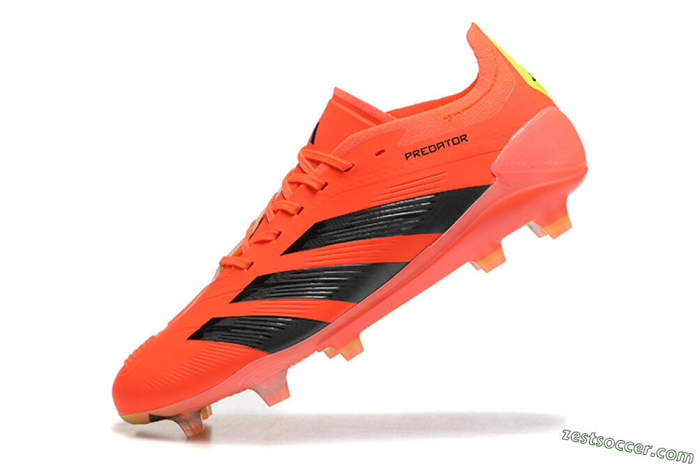 Adidas Predator Elite 24 FG Low-Tops Soccer Cleats - Red/Black/Yellow 5