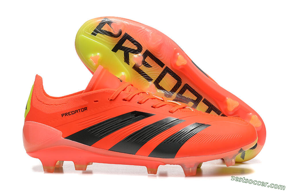 Adidas Predator Elite 24 FG Low-Tops Soccer Cleats - Red/Black/Yellow 0