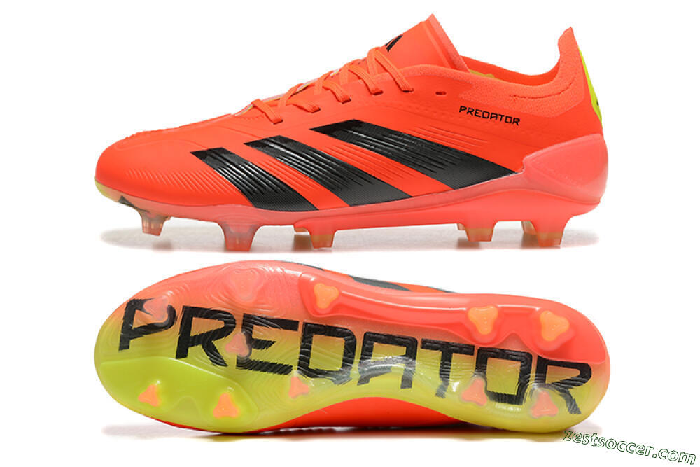 Adidas Predator Elite 24 FG Low-Tops Soccer Cleats - Red/Black/Yellow 1
