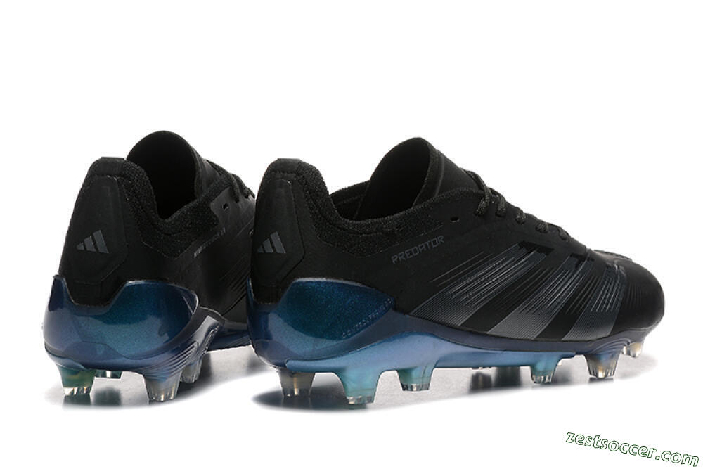 Adidas Predator Elite 24 FG Low-Tops Soccer Cleats - Black/Silver/Blue 6
