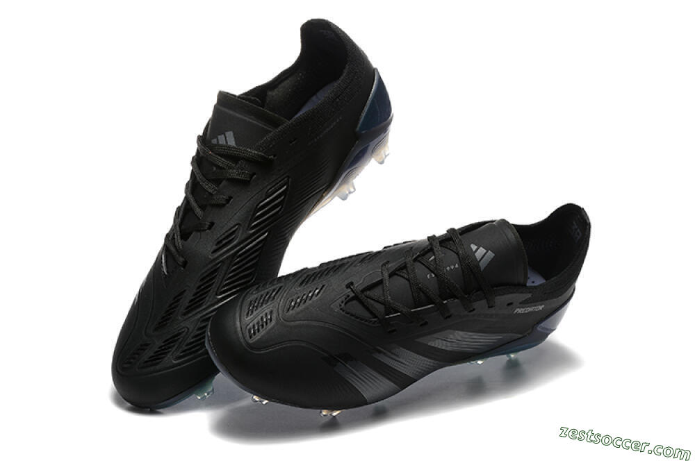 Adidas Predator Elite 24 FG Low-Tops Soccer Cleats - Black/Silver/Blue 3